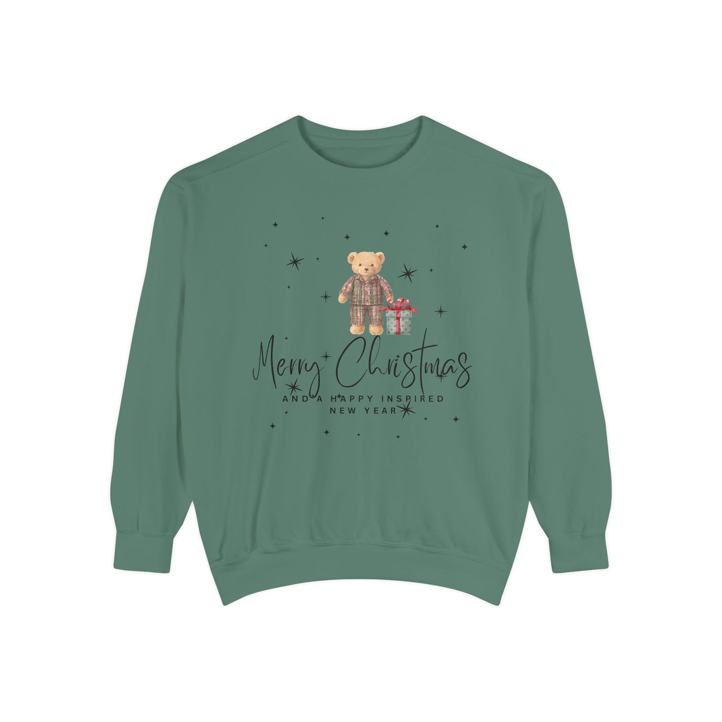 INSPIRED SPECIAL CHRISTMAS EDITION Bear UNISEX Garment-Dyed Sweatshirt