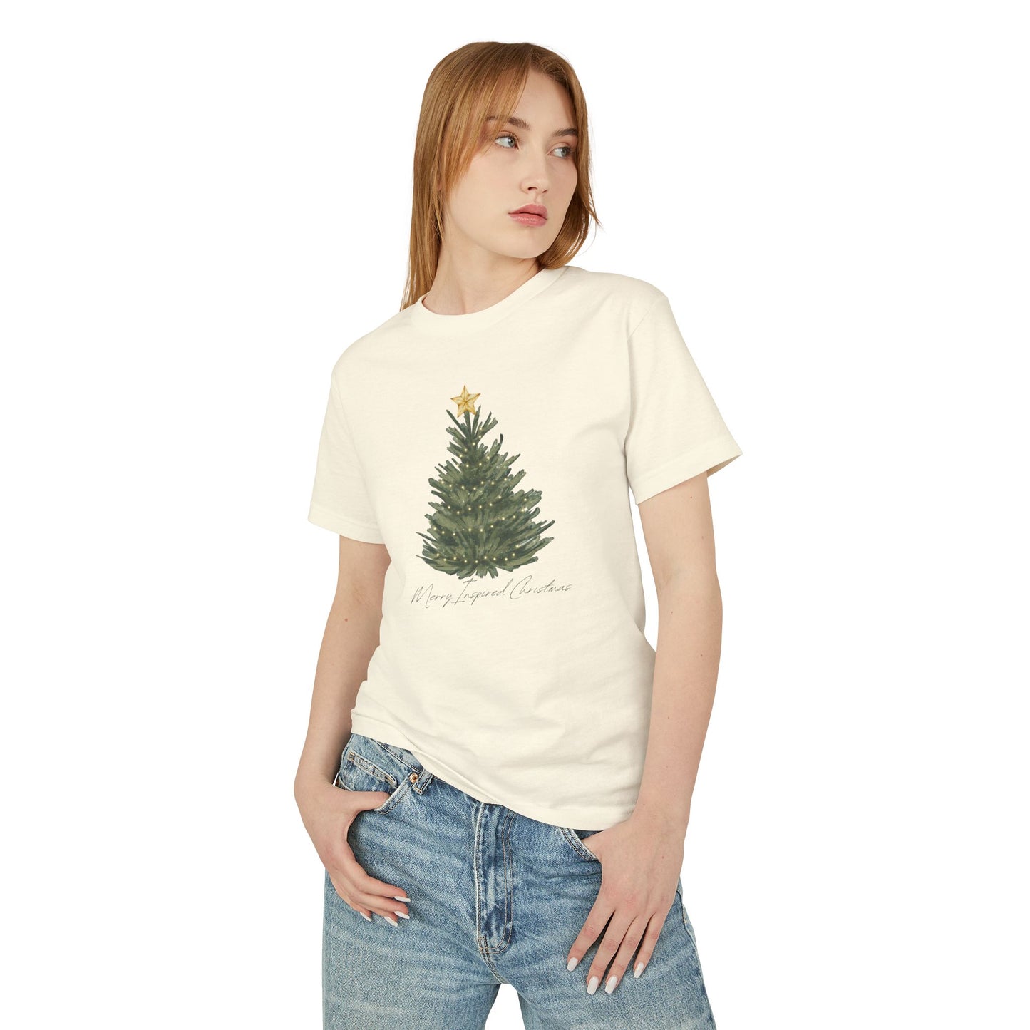 INSPIRED SPECIAL CHRISTMAS Edition Tree Garment-Dyed Heavyweight Cotton Tee UNISEX