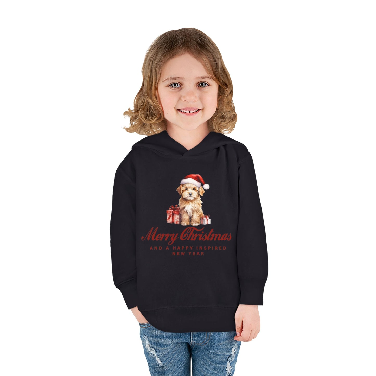 INSPIRED Toddler Hoodie - Merry Christmas Dog