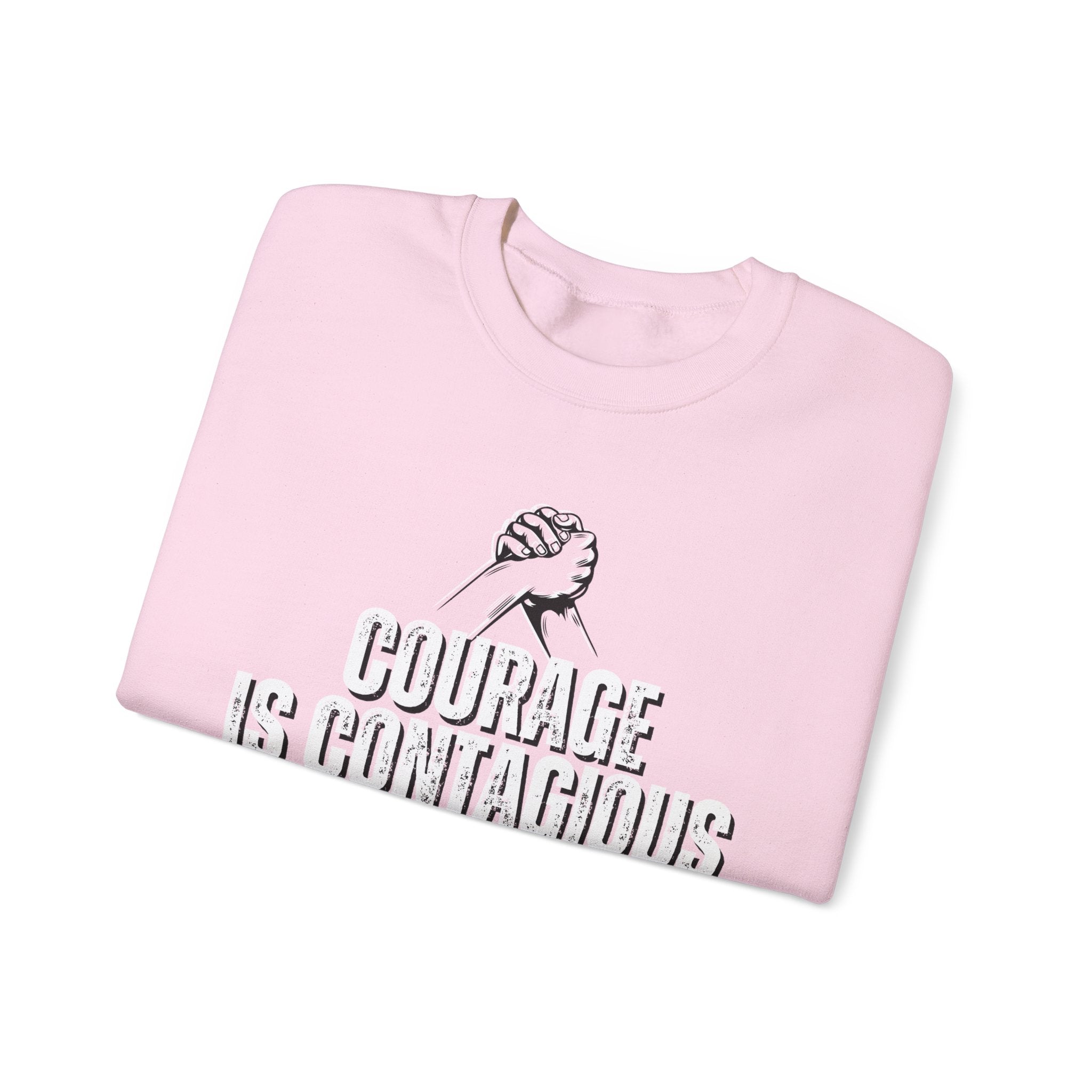 INSPIRED UNISEX Courage Is Contagious Unisex Heavy Blend Crewneck Sweatshirt