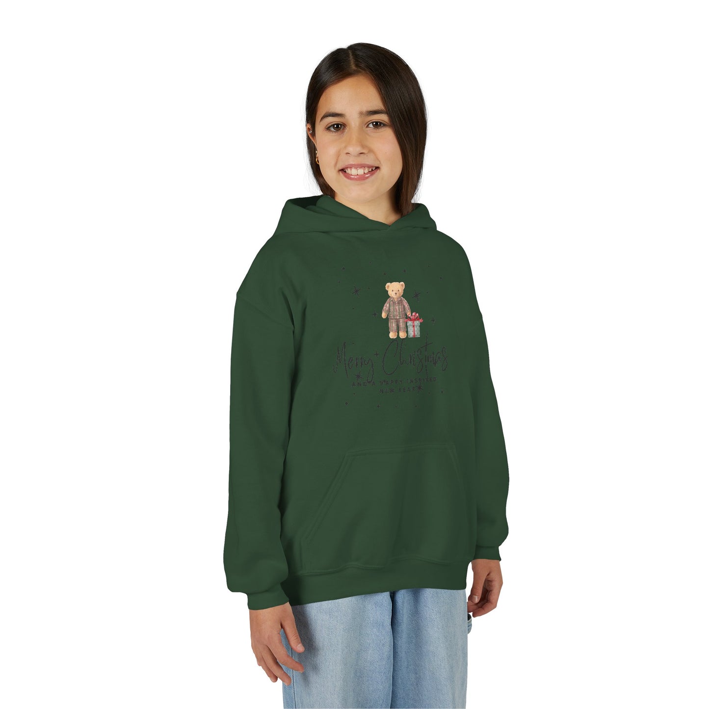 INSPIRED Youth Christmas Teddy Holiday Hoodie