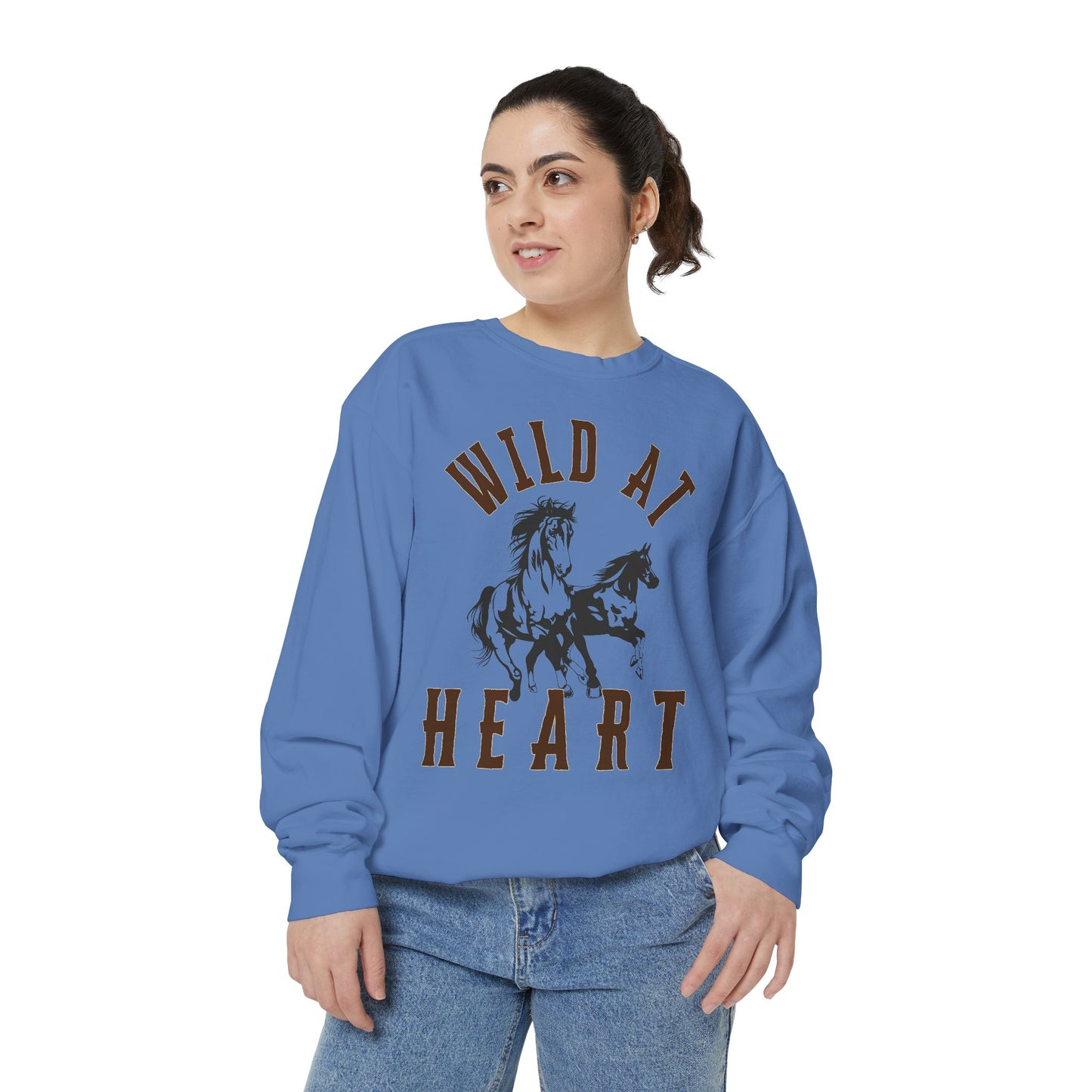 WILD AT HEART UNISEX Garment-Dyed Sweatshirt