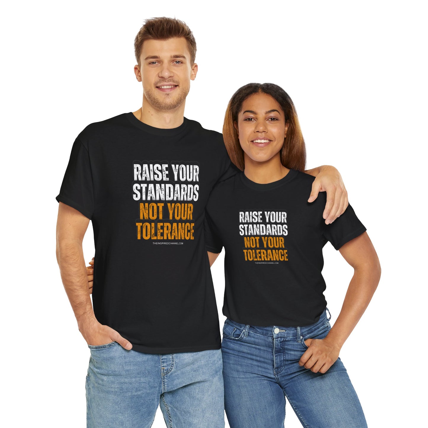 INSPIRED RAISE YOUR STANDARDS Unisex Heavy Cotton Tee