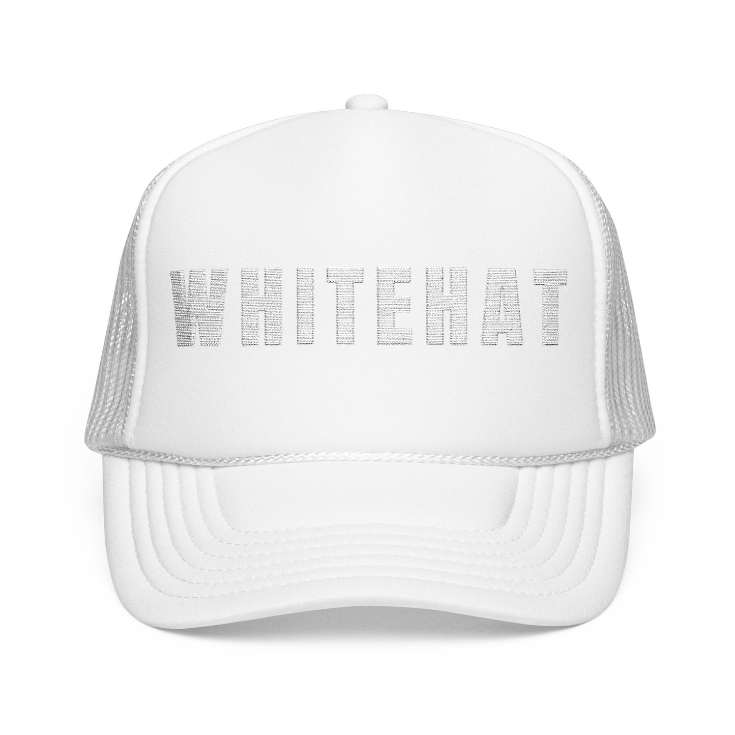 INSPIRED WHITEHAT Embroidered Trucker Hat