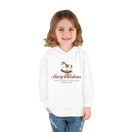 INSPIRED Toddler Hoodie - Merry Christmas Horse