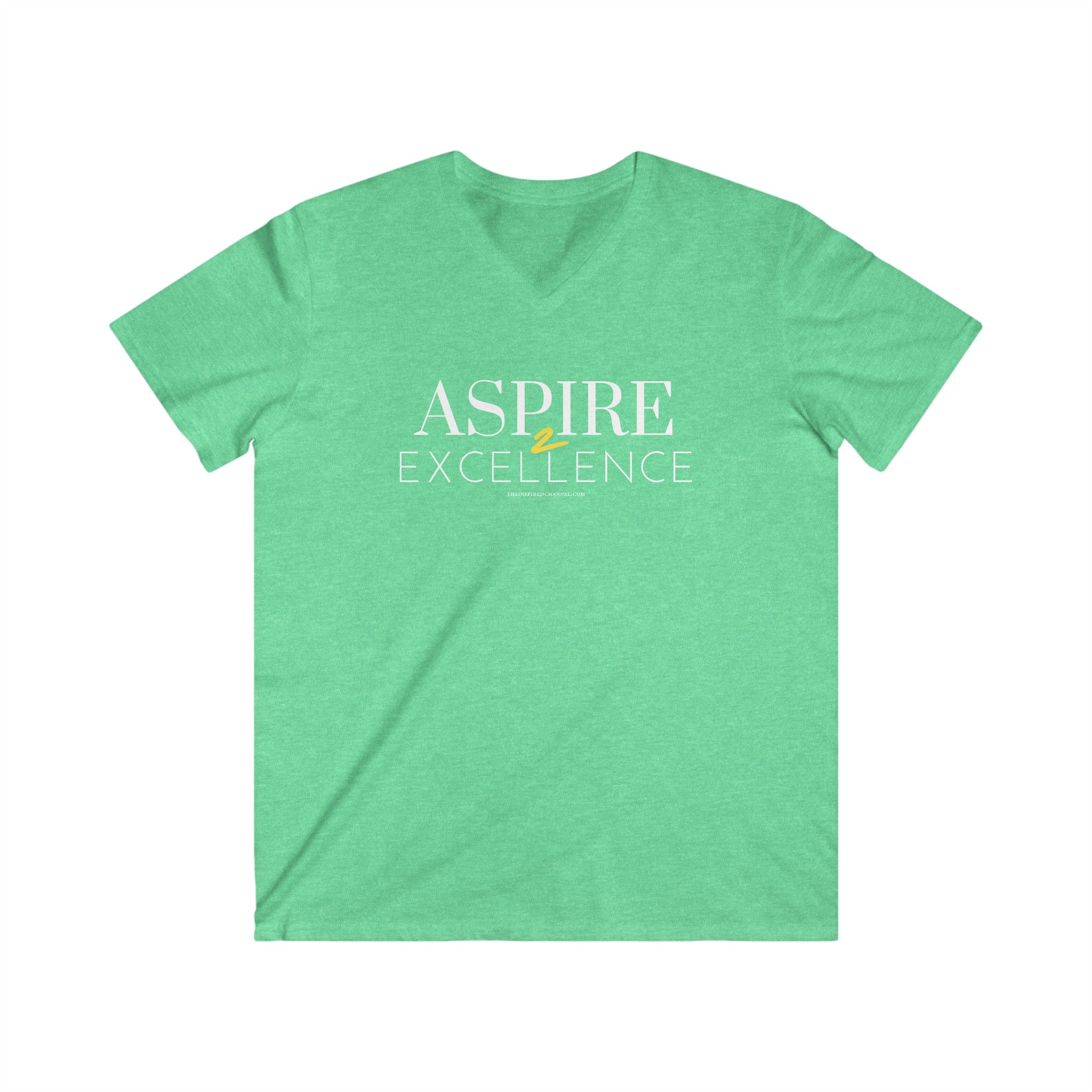 INSPIRED Aspire 2 Excellence MEN'S Fitted V-Neck Short Sleeve Tee