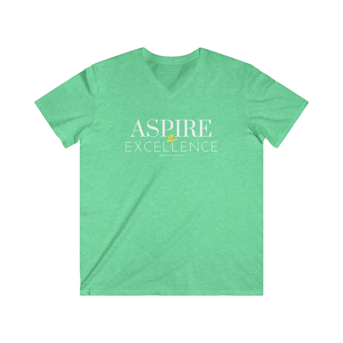 INSPIRED Aspire 2 Excellence MEN'S Fitted V-Neck Short Sleeve Tee