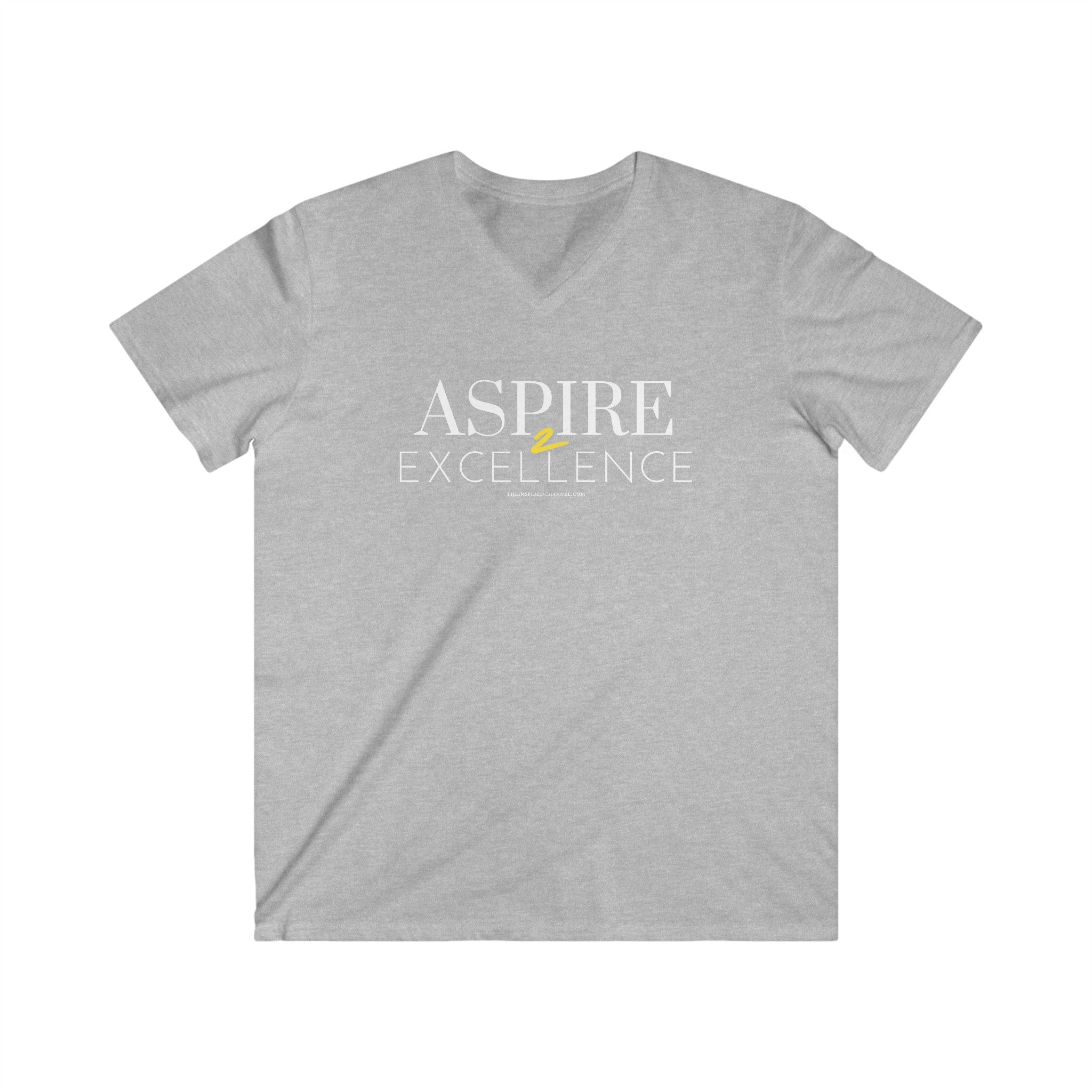 INSPIRED Aspire 2 Excellence MEN'S Fitted V-Neck Short Sleeve Tee