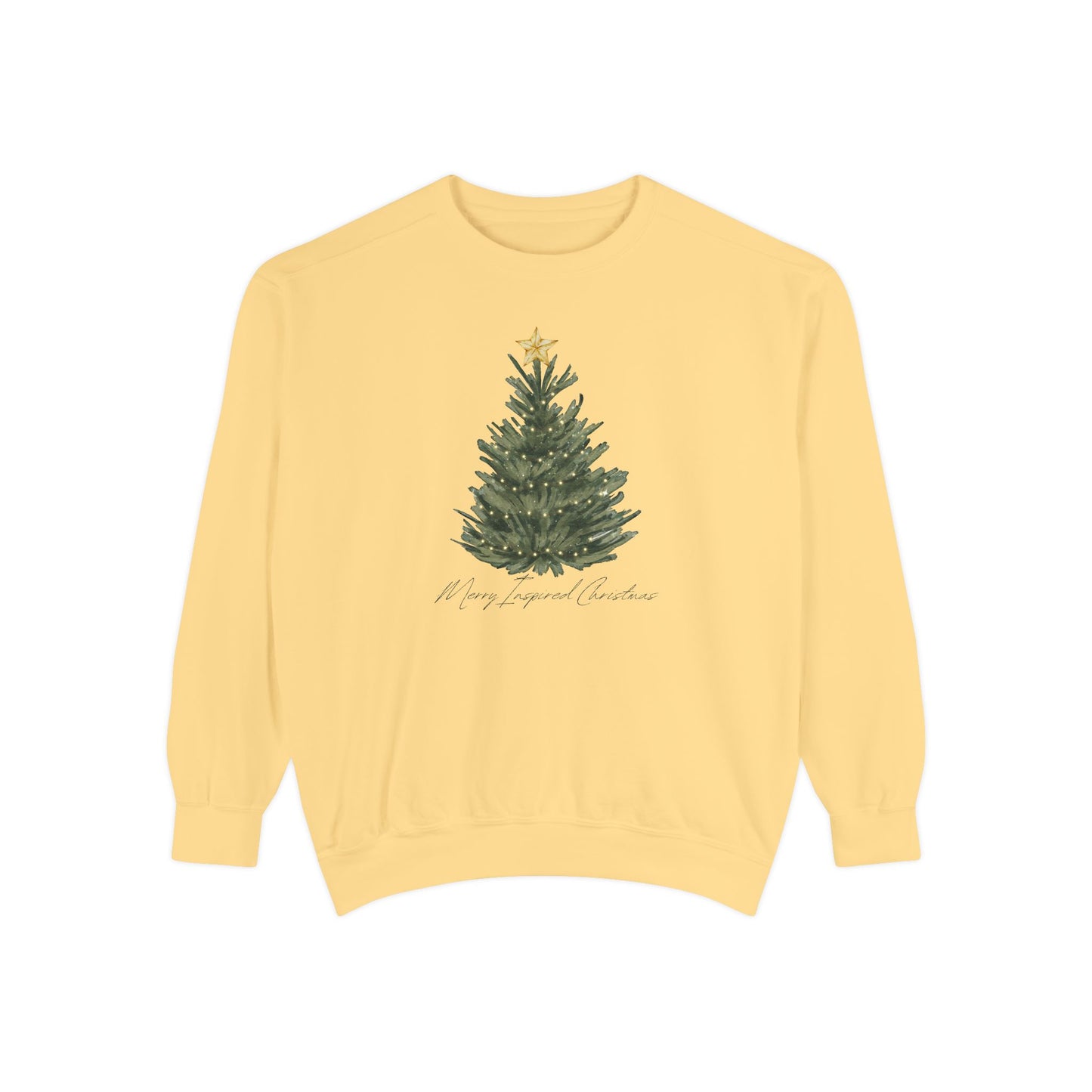 INSPIRED SPECIAL CHRISTMAS Tree EDITION UNISEX Garment-Dyed Sweatshirt