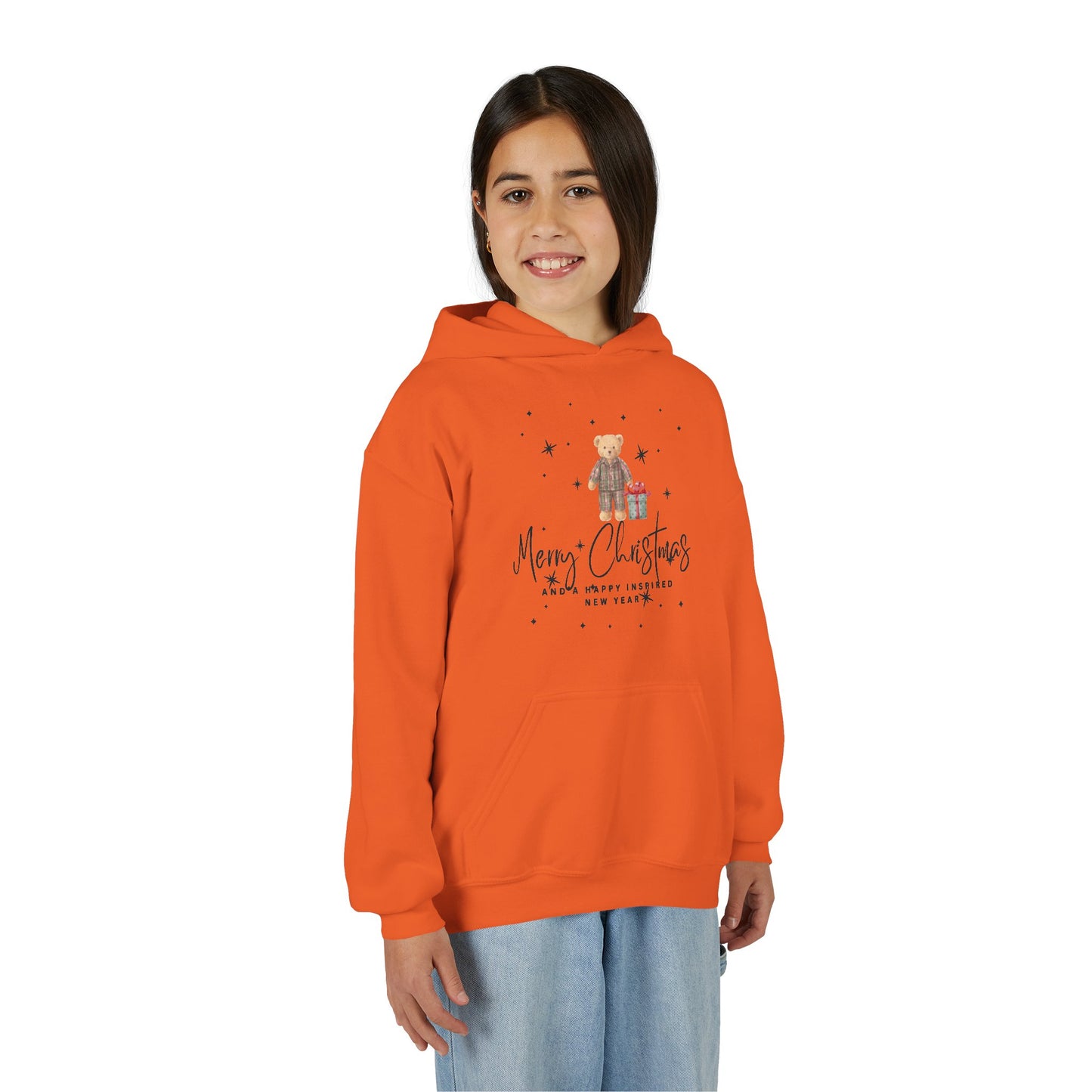 INSPIRED Youth Christmas Teddy Holiday Hoodie
