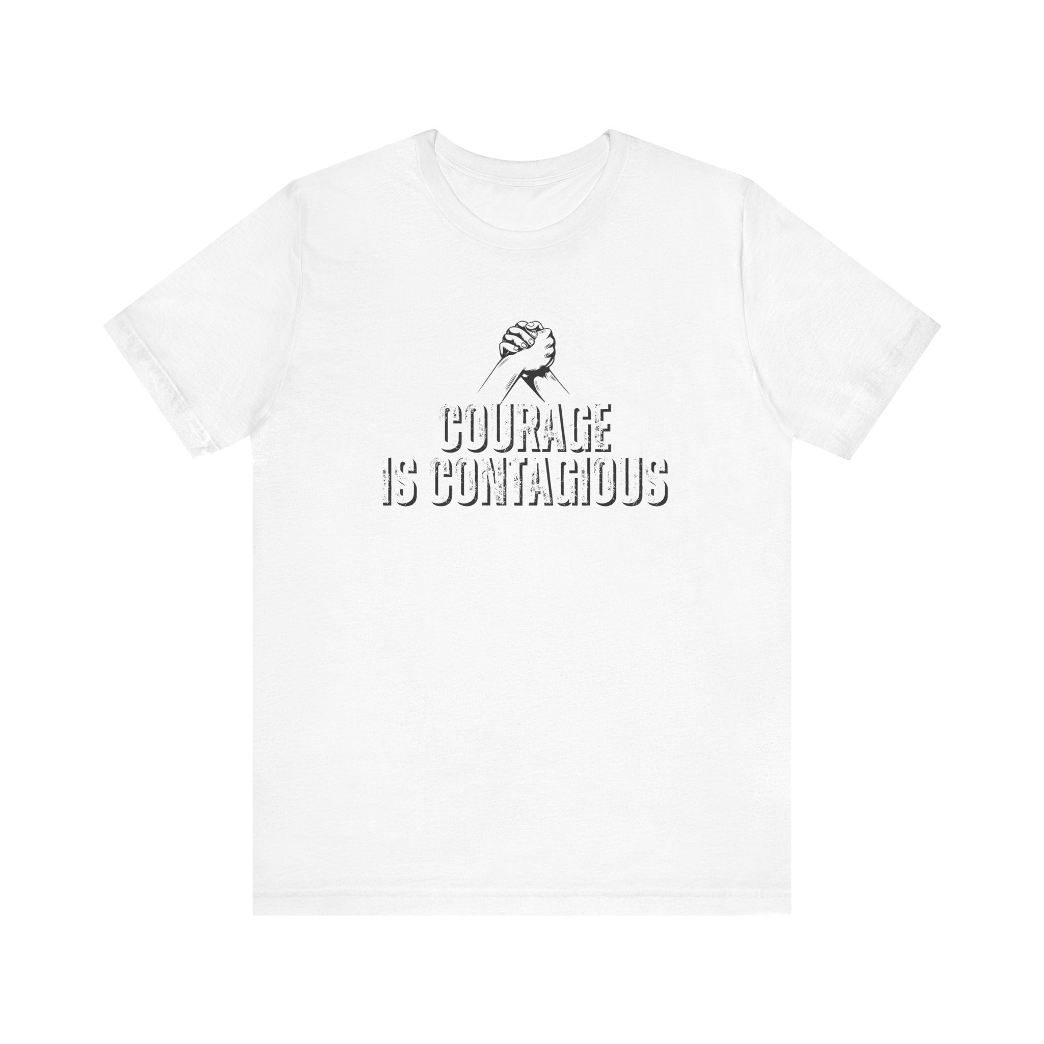 INSPIRED UNISEX Courage Is Contagious Jersey Short Sleeve Tee