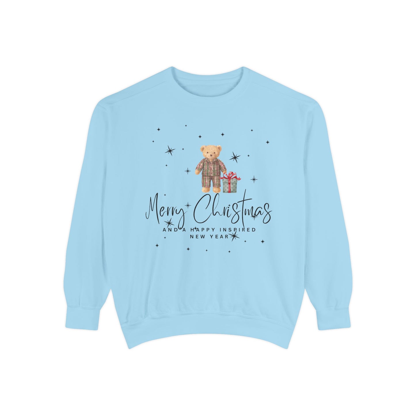 INSPIRED SPECIAL CHRISTMAS EDITION Bear UNISEX Garment-Dyed Sweatshirt