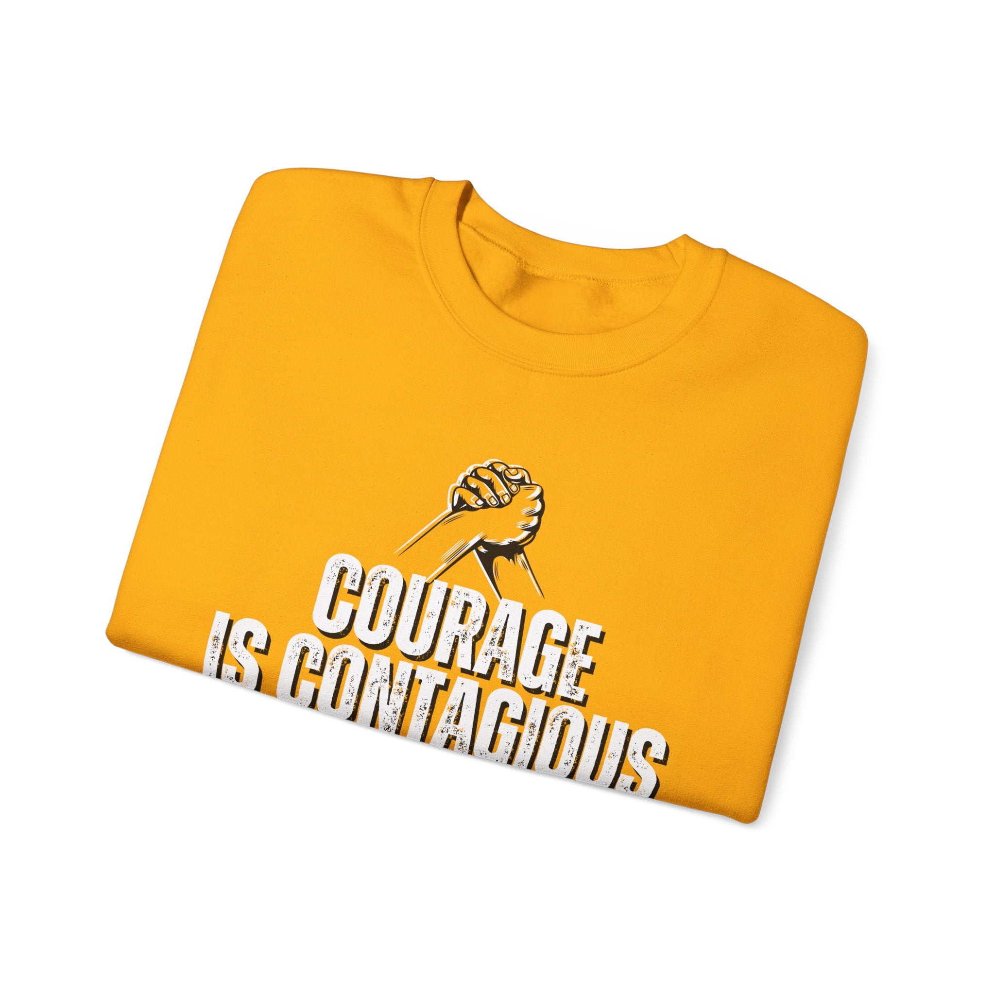 INSPIRED UNISEX Courage Is Contagious Unisex Heavy Blend Crewneck Sweatshirt