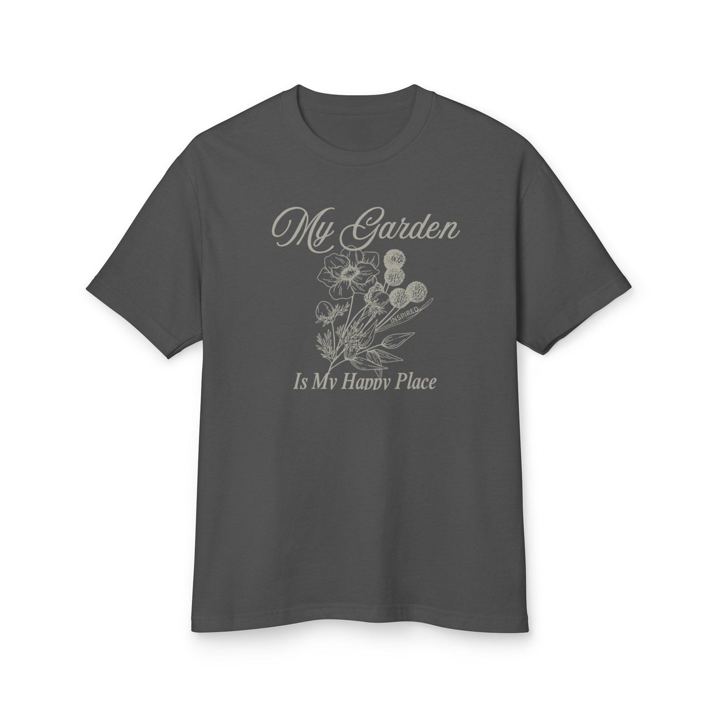 INSPIRED GARDEN UNISEX M Garment-Dyed Heavyweight Cotton Tee W