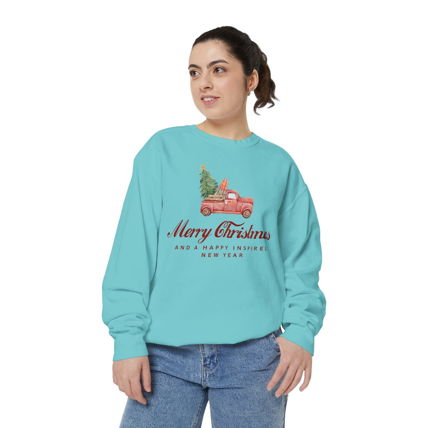 INSPIRED SPECIAL CHRISTMAS EDITION Truck UNISEX Garment-Dyed Sweatshirt
