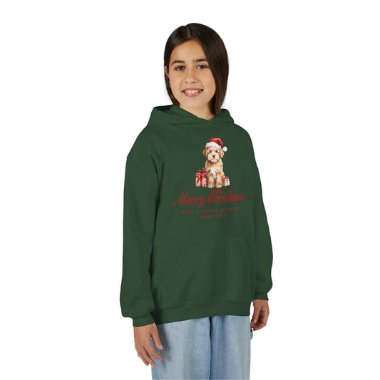 INSPIRED Youth Christmas Dog Holiday Hoodie