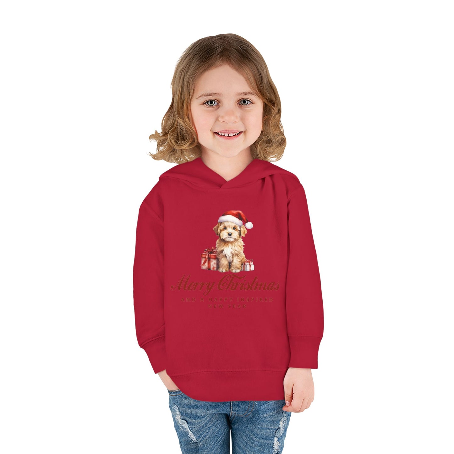 INSPIRED Toddler Hoodie - Merry Christmas Dog