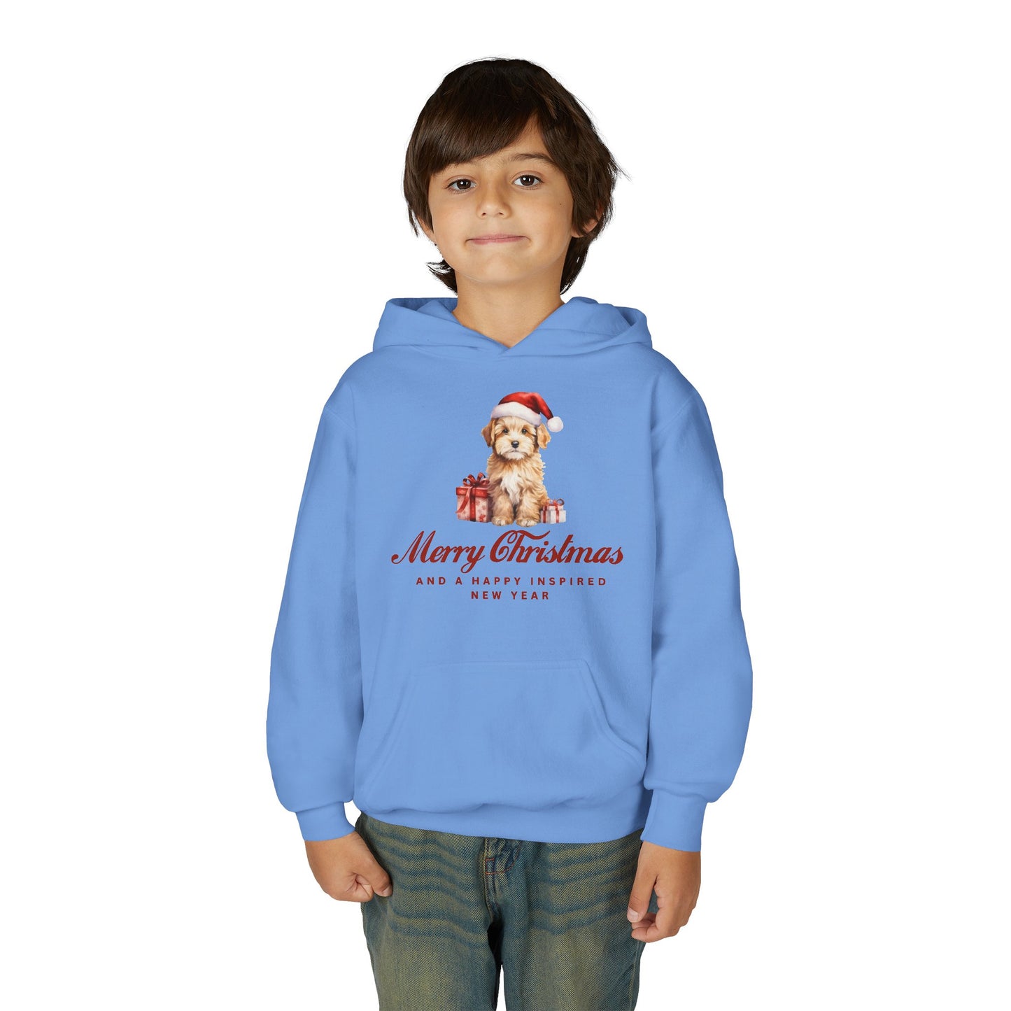 INSPIRED Youth Christmas Dog Holiday Hoodie