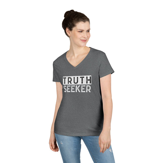 INSPIRED TRUTH SEEKER Ladies' V-Neck T-Shirt