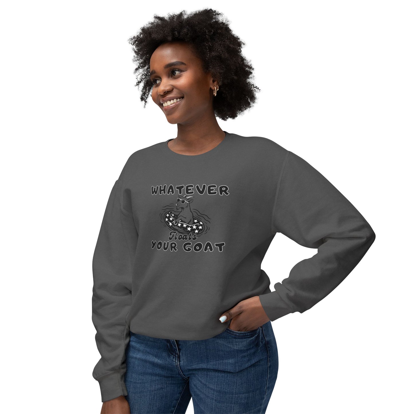 INSPIRED Goat Unisex Lightweight Crewneck Sweatshirt