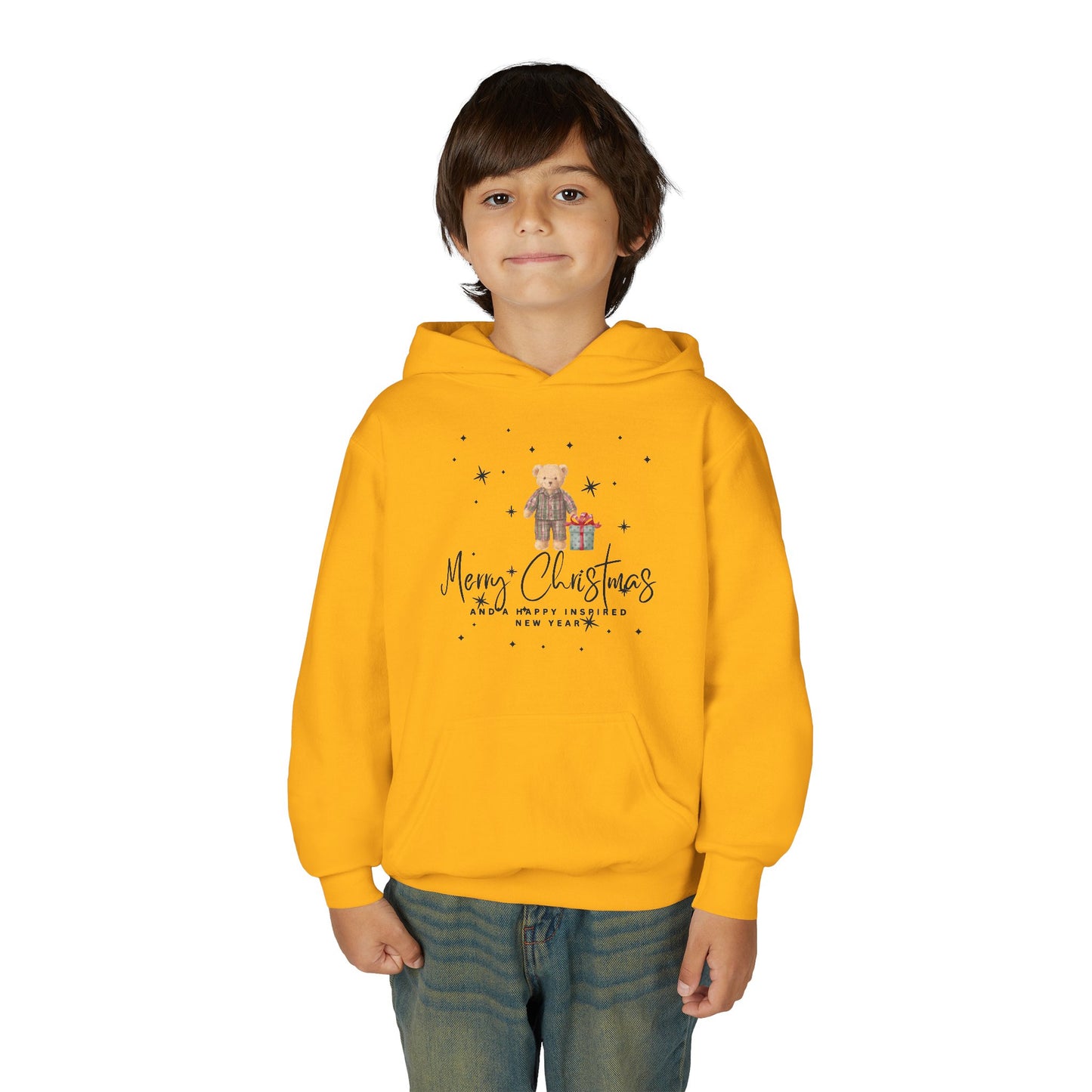 INSPIRED Youth Christmas Teddy Holiday Hoodie