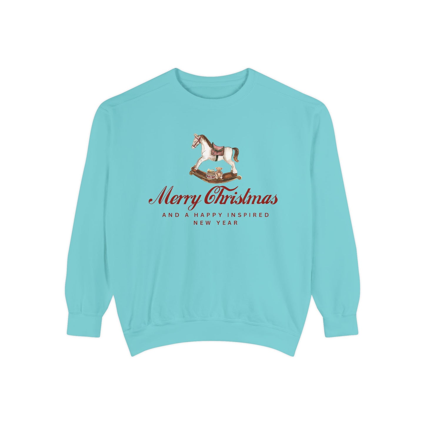 INSPIRED SPECIAL CHRISTMAS EDITION Horse UNISEX Garment-Dyed Sweatshirt