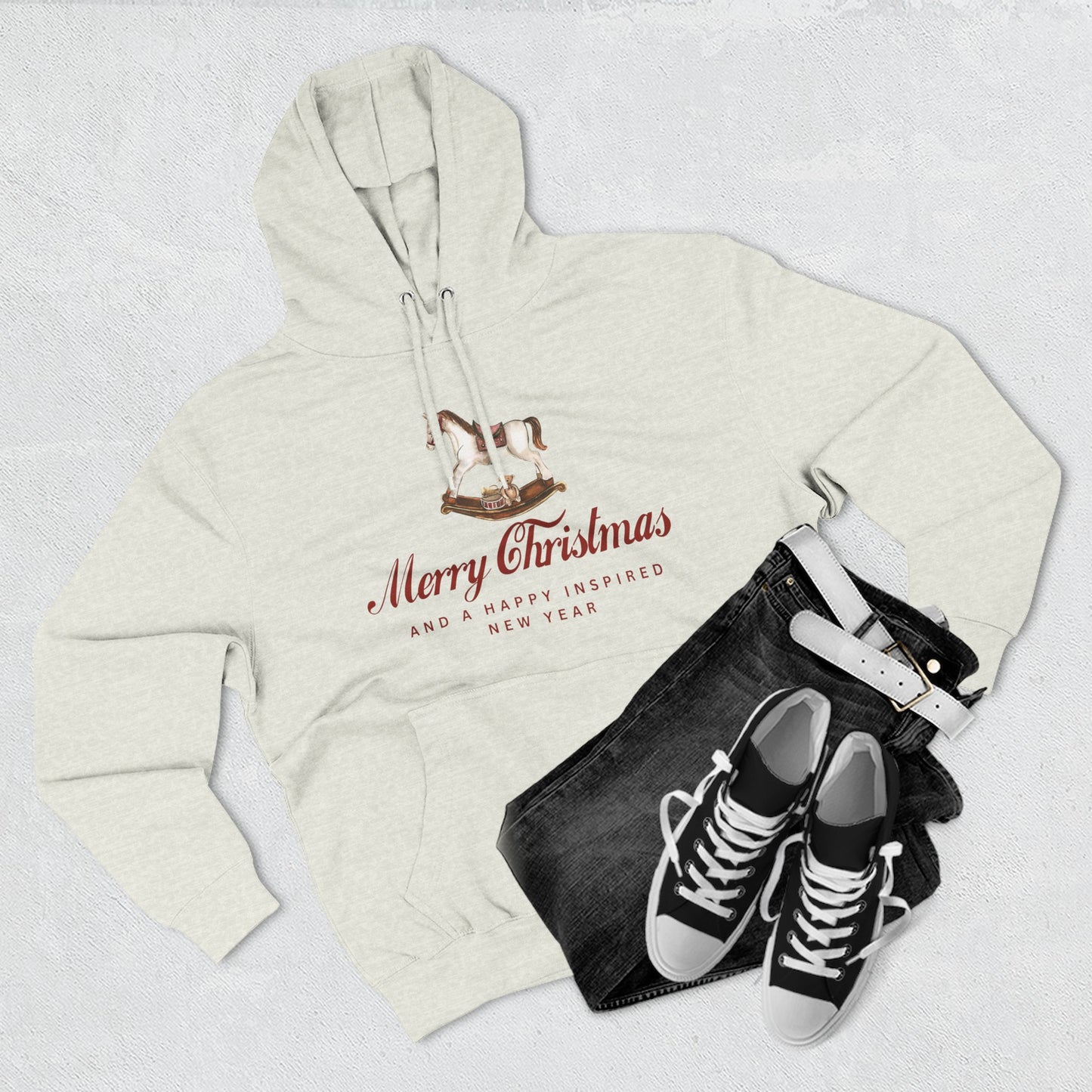 INSPIRED  SPECIAL CHRISTMAS Edition Horse Hoodie UNISEX