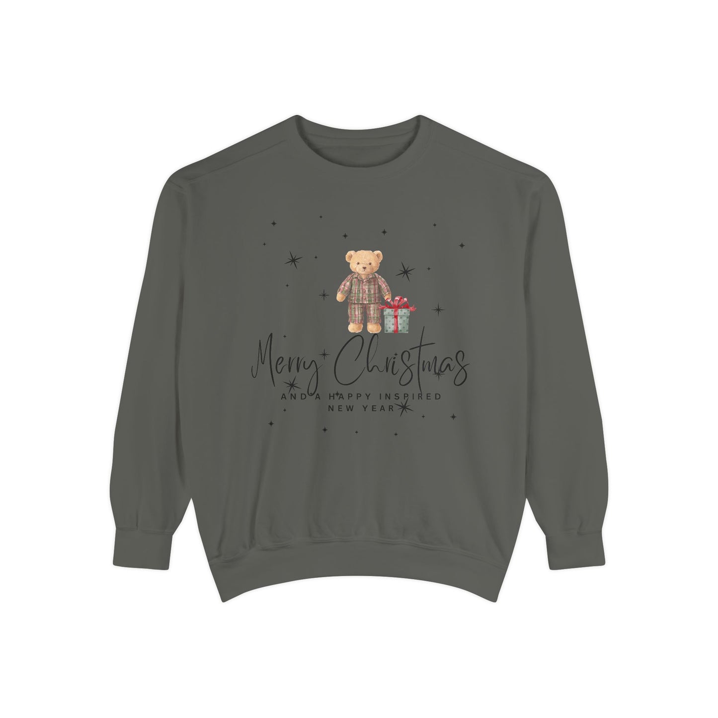 INSPIRED SPECIAL CHRISTMAS EDITION Bear UNISEX Garment-Dyed Sweatshirt