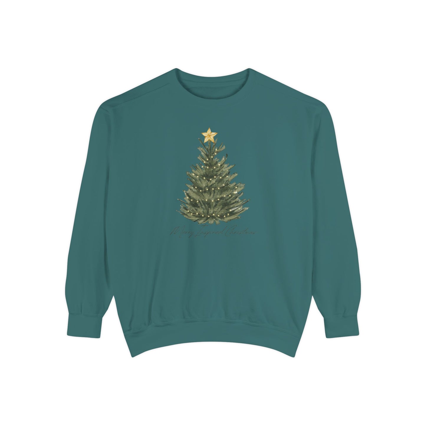 INSPIRED SPECIAL CHRISTMAS Tree EDITION UNISEX Garment-Dyed Sweatshirt