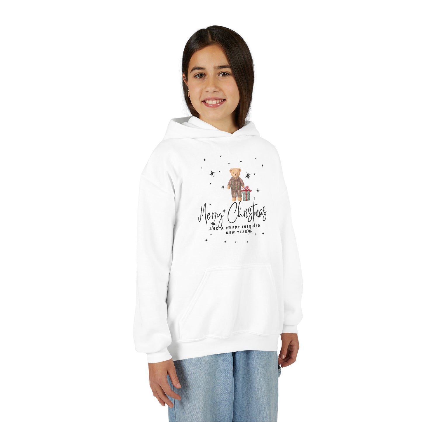 INSPIRED Youth Christmas Teddy Holiday Hoodie