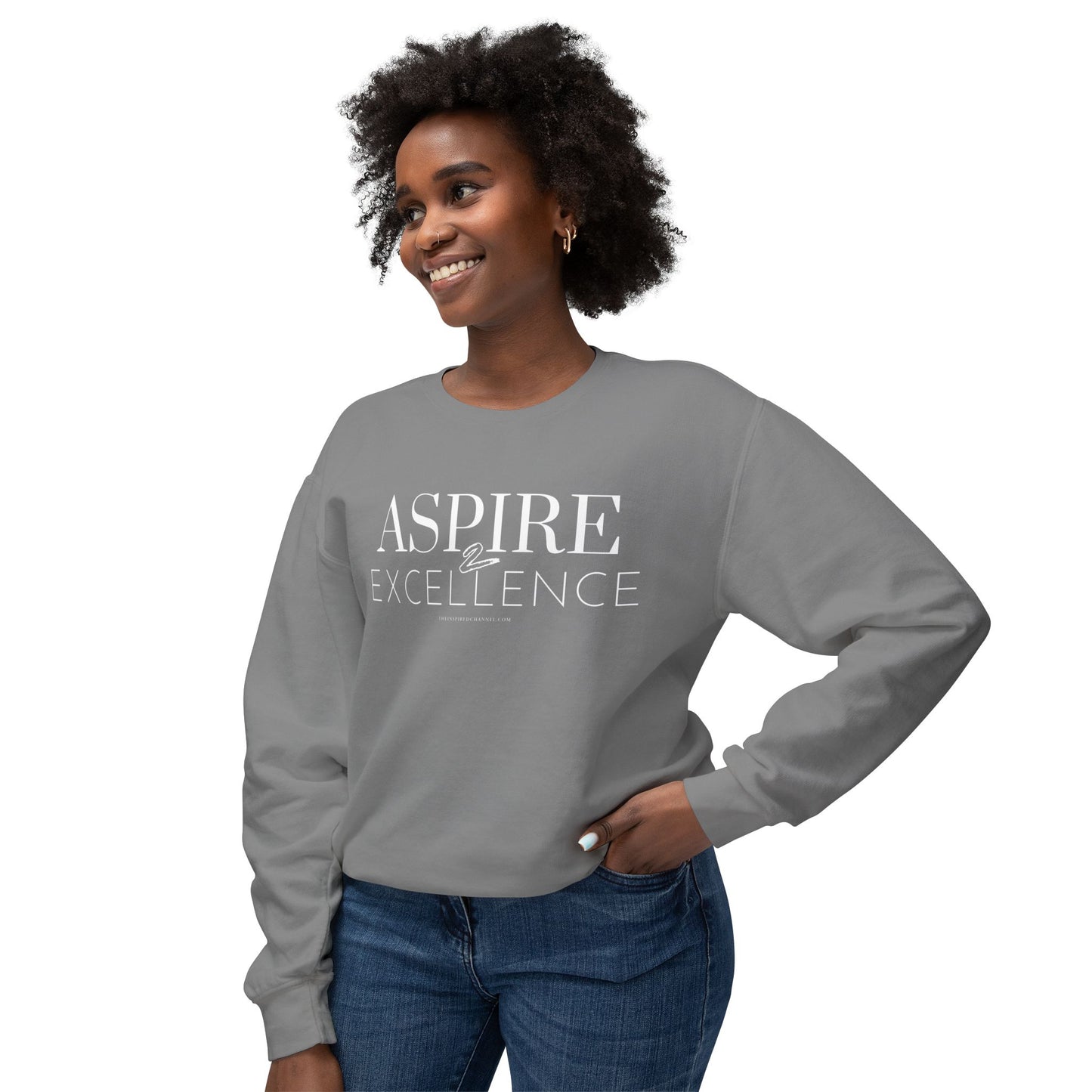 INSPIRED Aspire 2 Excellence UNISEX Lightweight Crewneck Sweatshirt