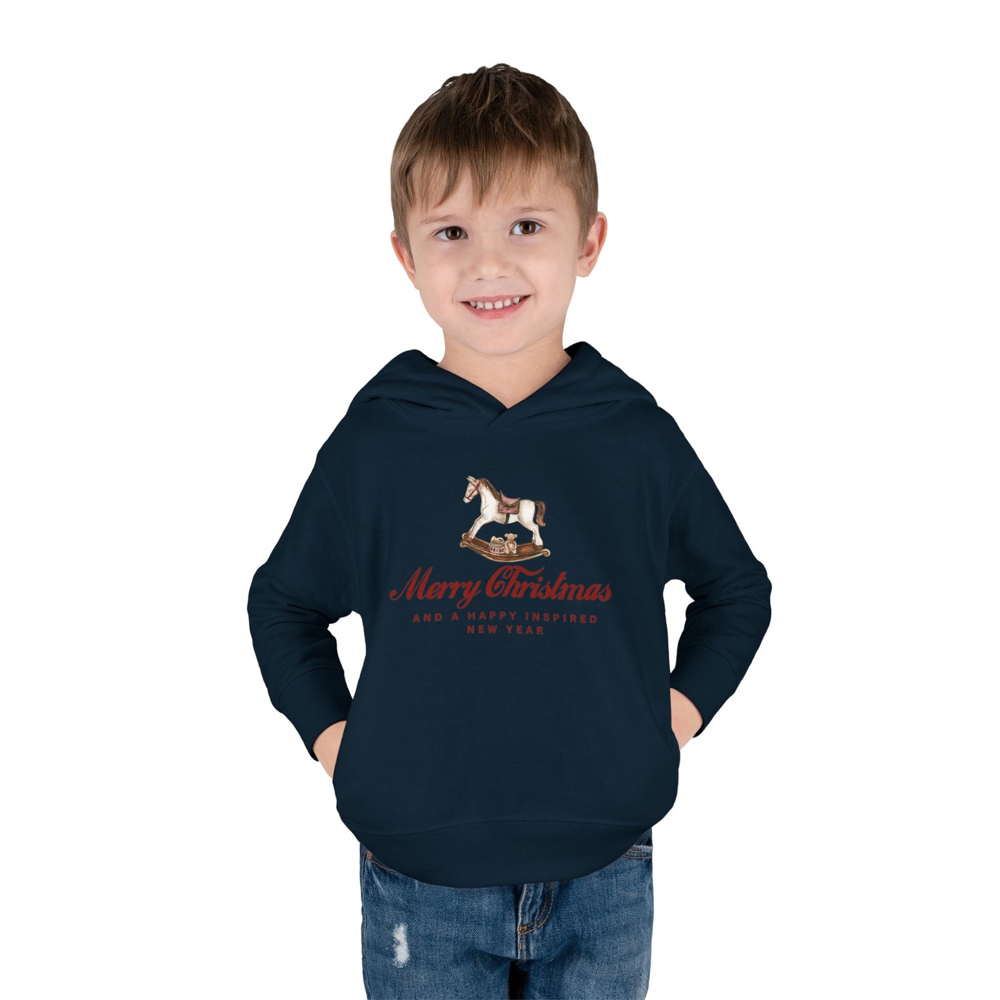 INSPIRED Toddler Hoodie - Merry Christmas Horse
