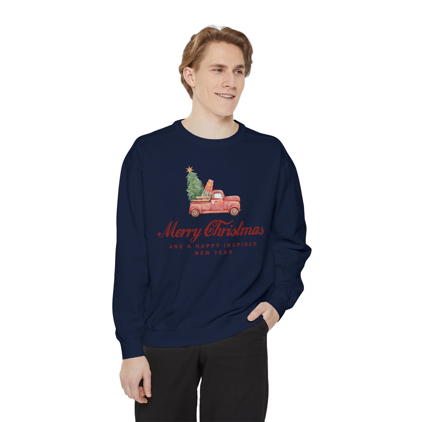INSPIRED SPECIAL CHRISTMAS EDITION Truck UNISEX Garment-Dyed Sweatshirt