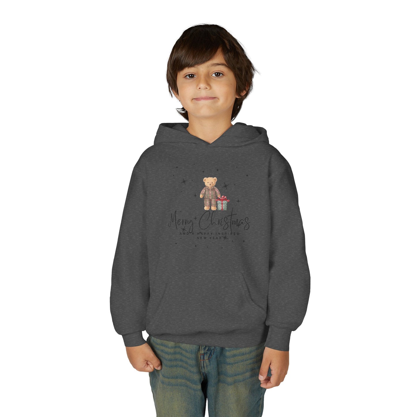INSPIRED Youth Christmas Teddy Holiday Hoodie