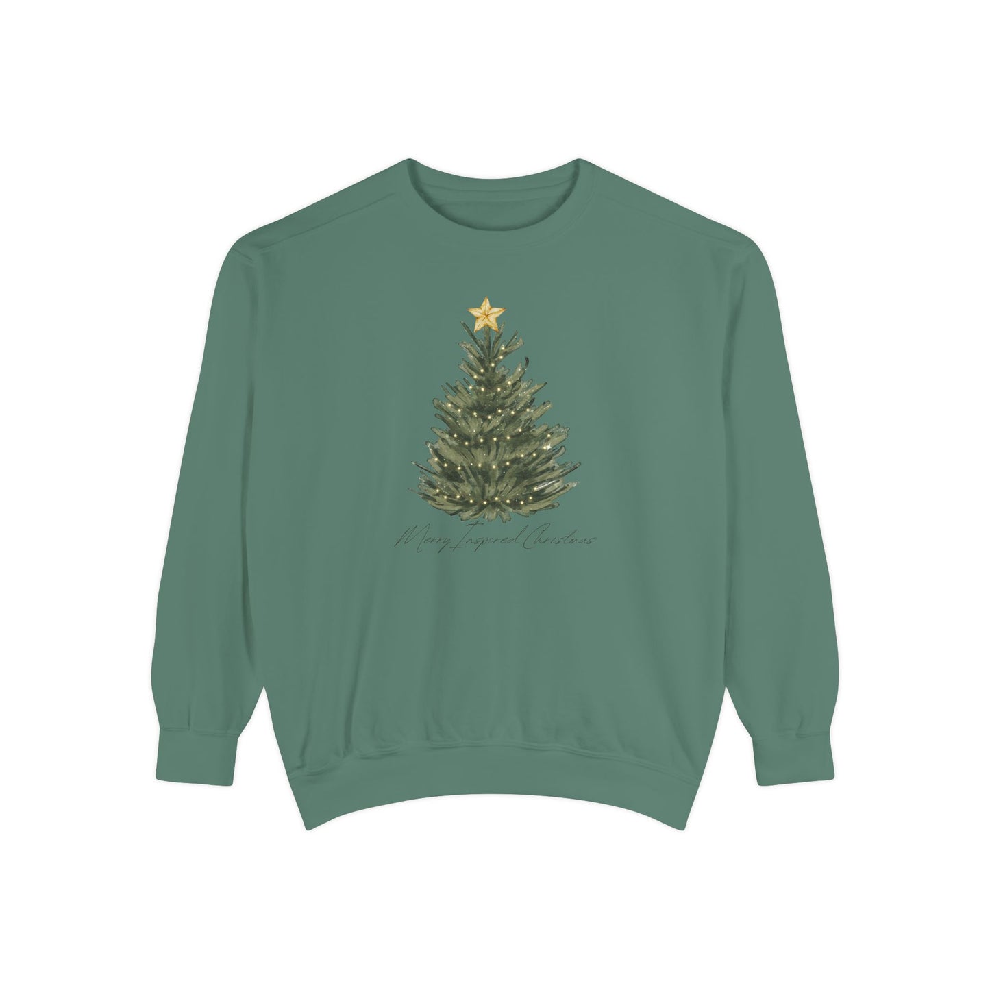 INSPIRED SPECIAL CHRISTMAS Tree EDITION UNISEX Garment-Dyed Sweatshirt