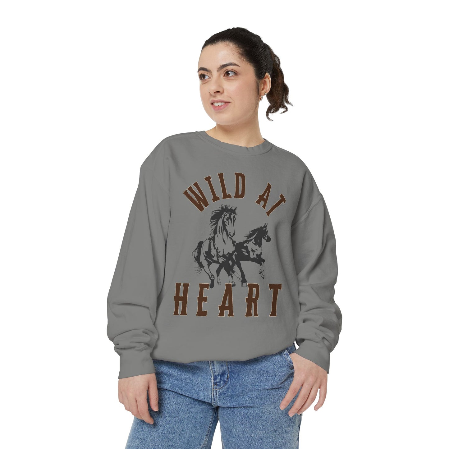 WILD AT HEART UNISEX Garment-Dyed Sweatshirt