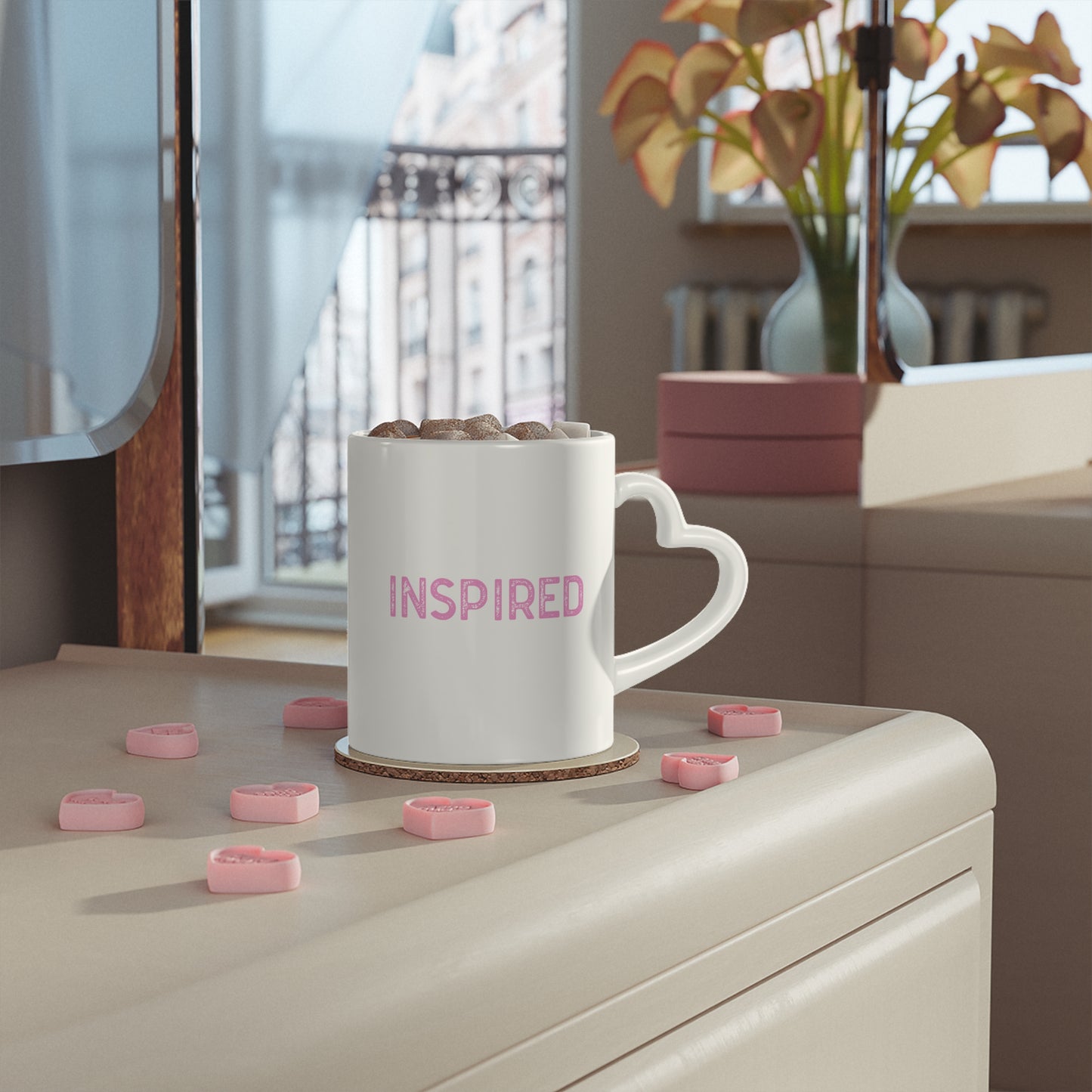 INSPIRED Heart-Shaped Mug