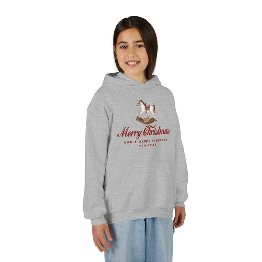 INSPIRED Youth Christmas Horse Holiday Hoodie
