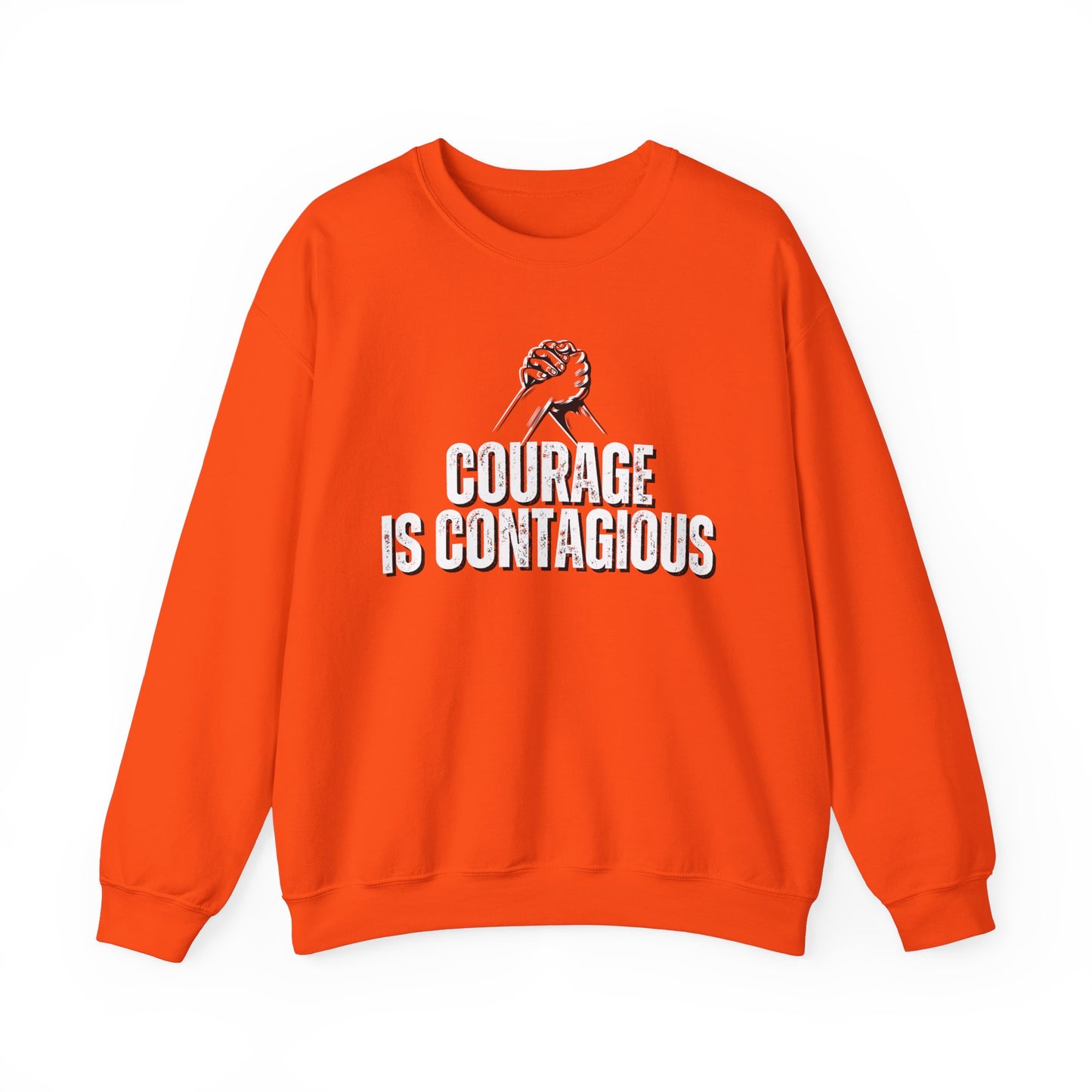 INSPIRED UNISEX Courage Is Contagious Unisex Heavy Blend Crewneck Sweatshirt