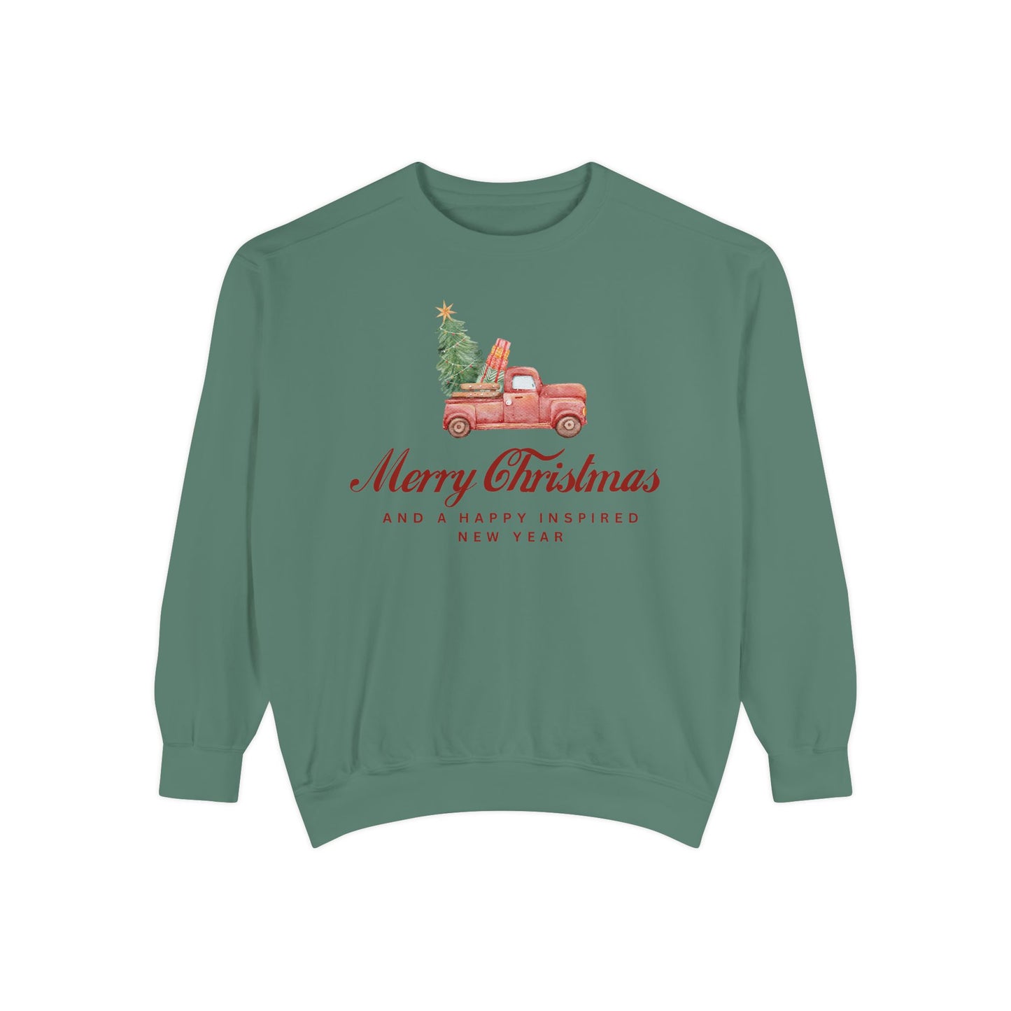INSPIRED SPECIAL CHRISTMAS EDITION Truck UNISEX Garment-Dyed Sweatshirt