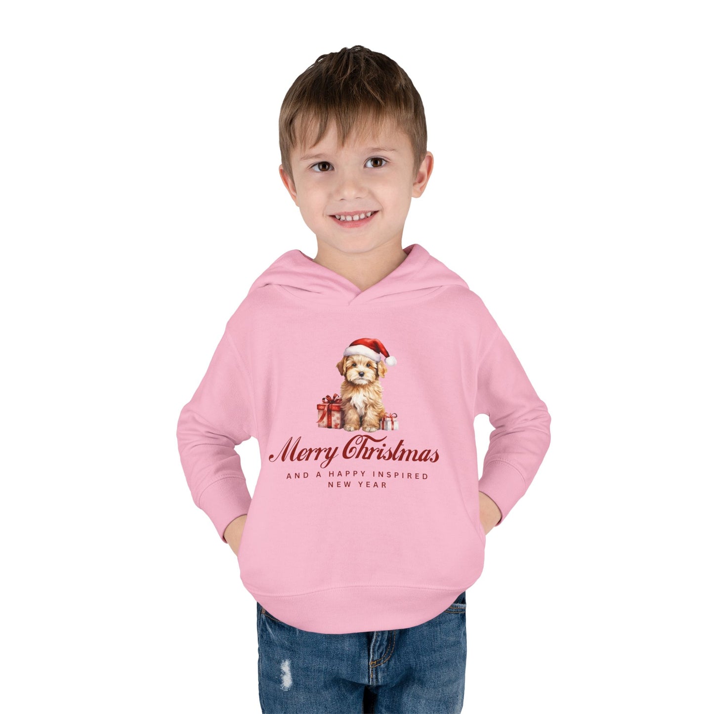 INSPIRED Toddler Hoodie - Merry Christmas Dog