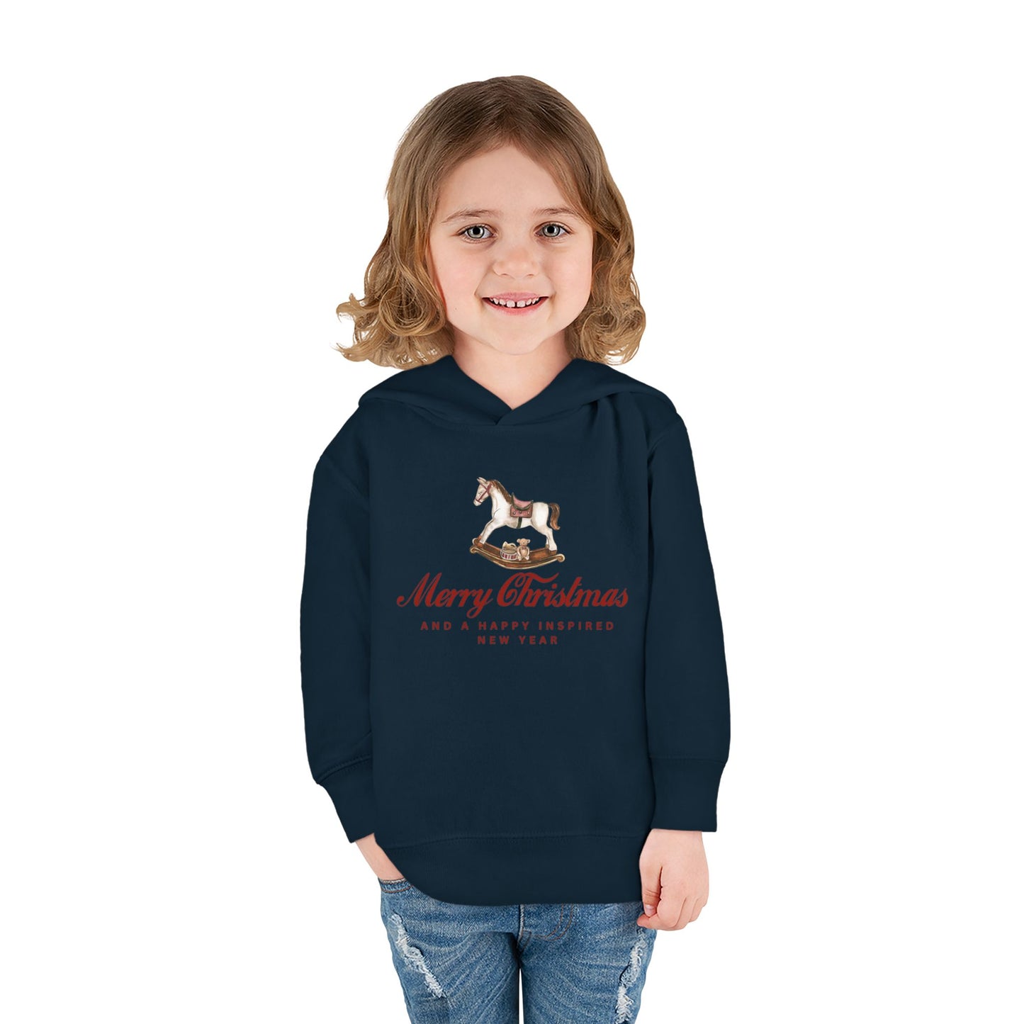 INSPIRED Toddler Hoodie - Merry Christmas Horse