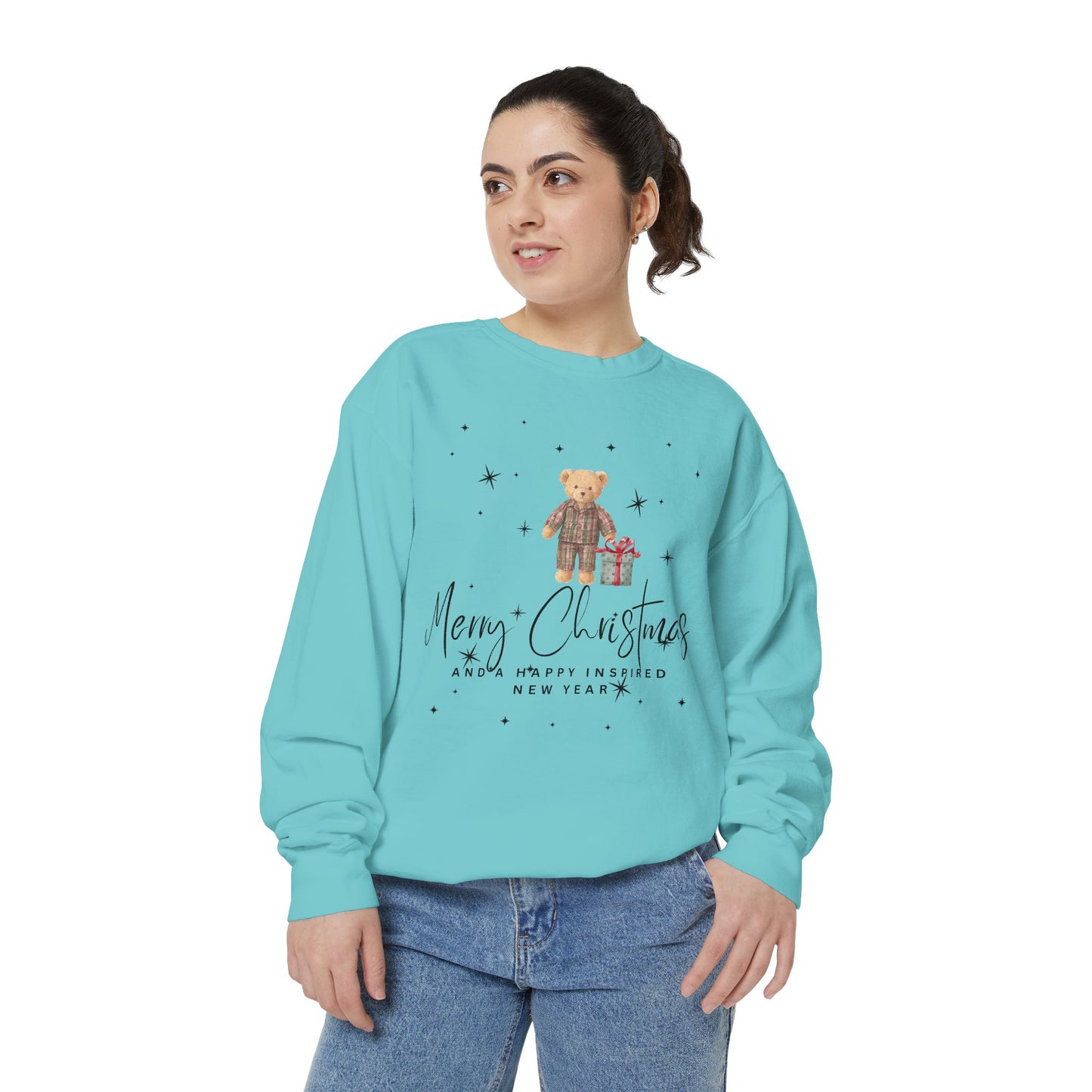 INSPIRED SPECIAL CHRISTMAS EDITION Bear UNISEX Garment-Dyed Sweatshirt