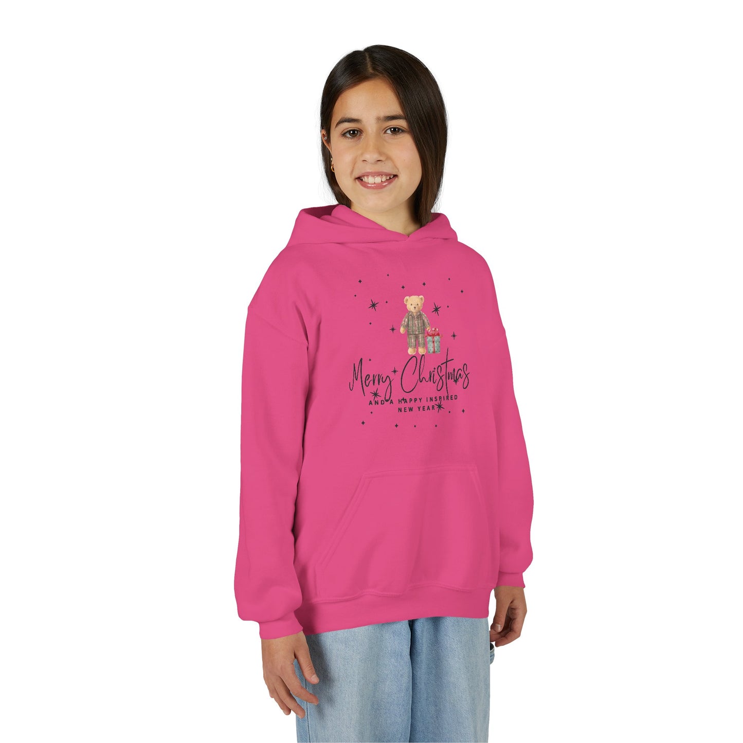 INSPIRED Youth Christmas Teddy Holiday Hoodie