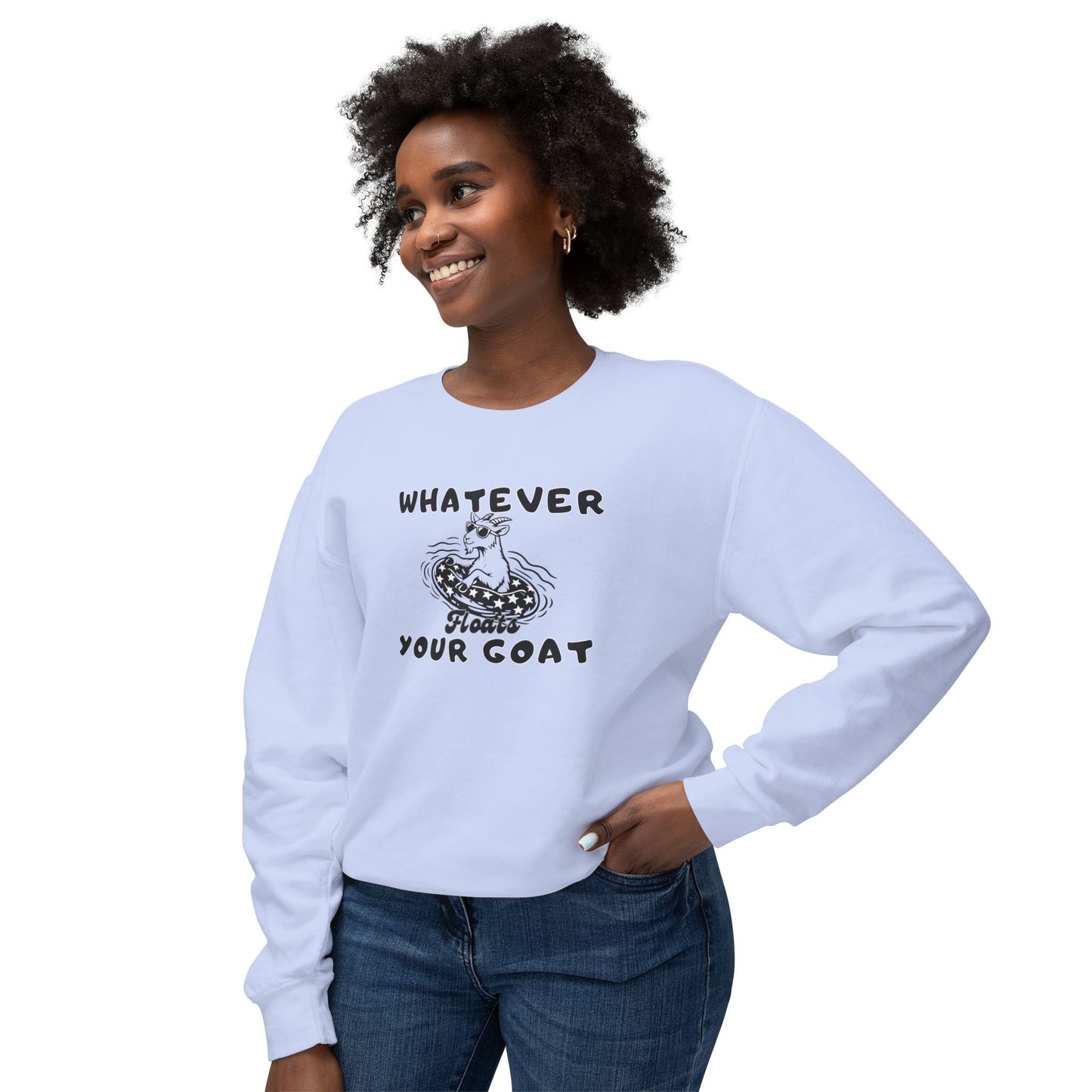 INSPIRED Goat Unisex Lightweight Crewneck Sweatshirt