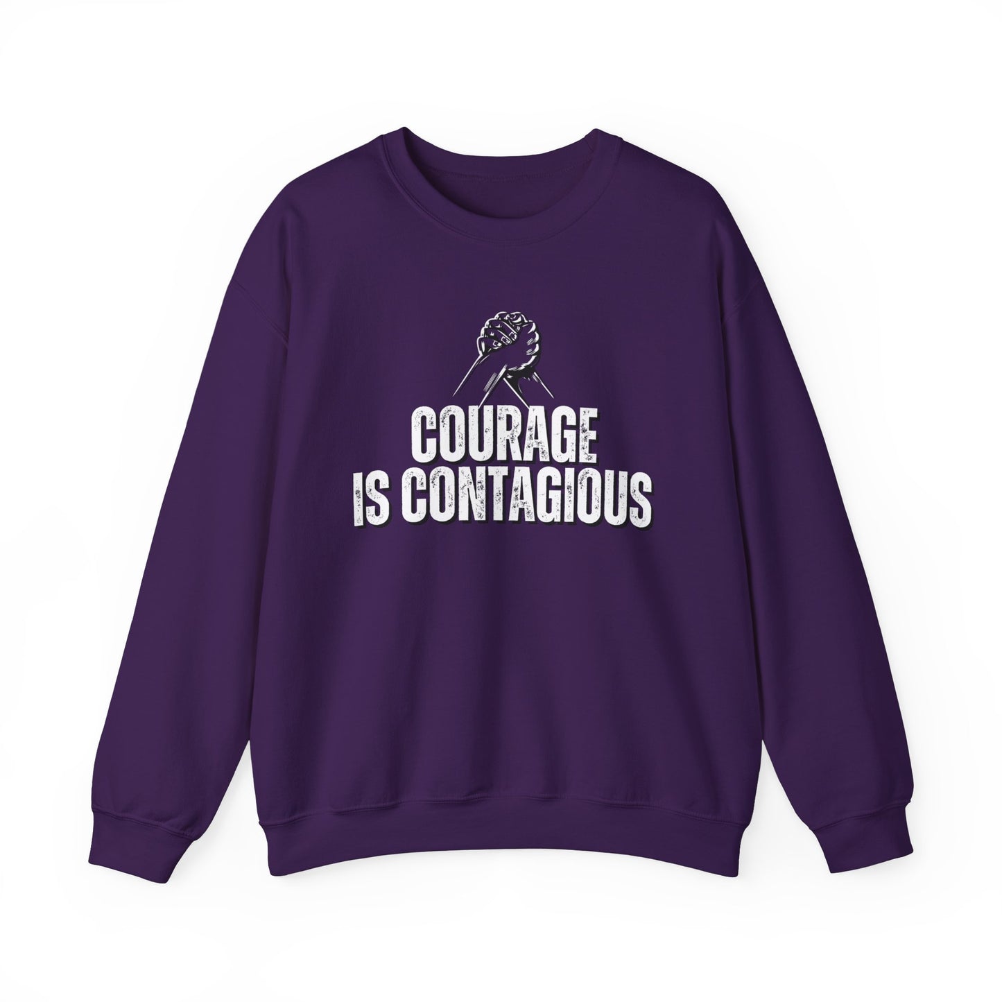 INSPIRED Men Courage Is Contagious Unisex Heavy Blend Crewneck Sweatshirt