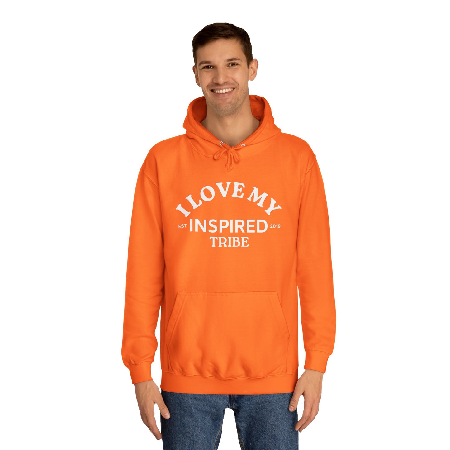 I LOVE MY INSPIRED TRIBE UNISEX College Hoodie