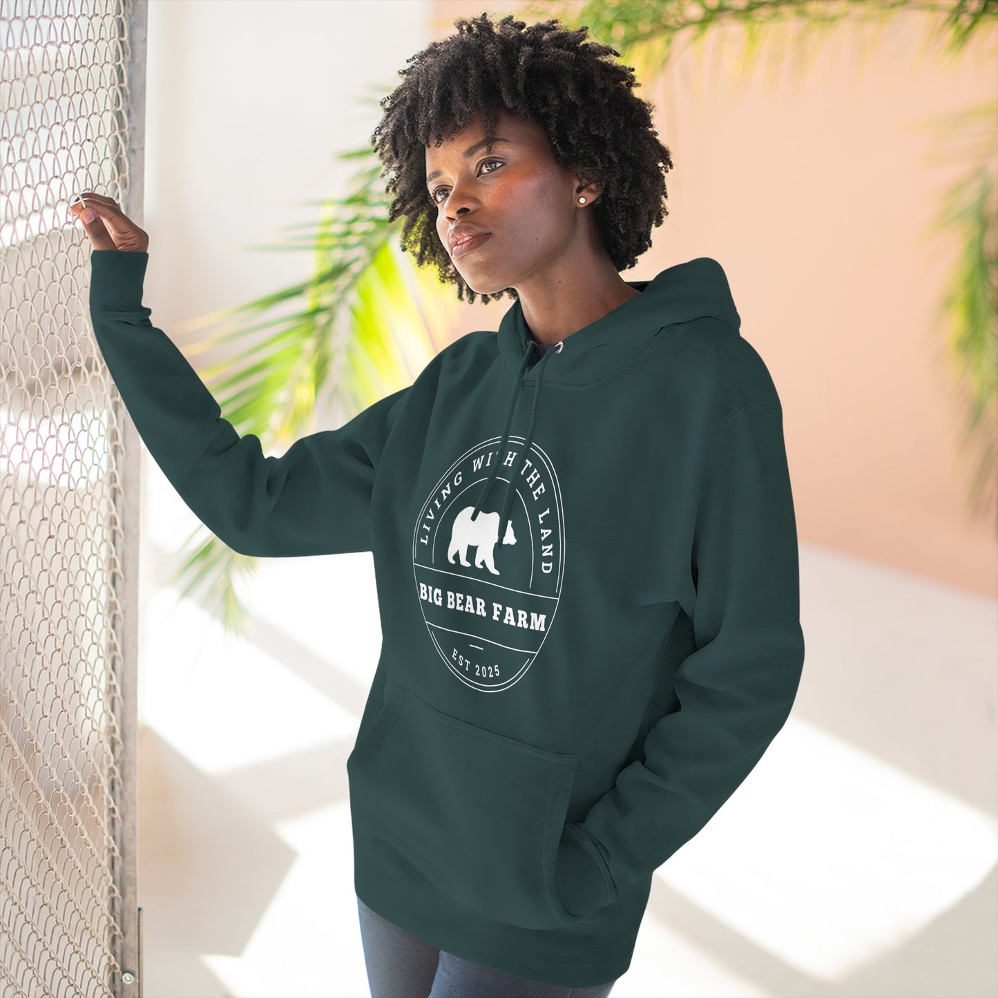 BIG BEAR FARM w Fleece Hoodie UNISEX