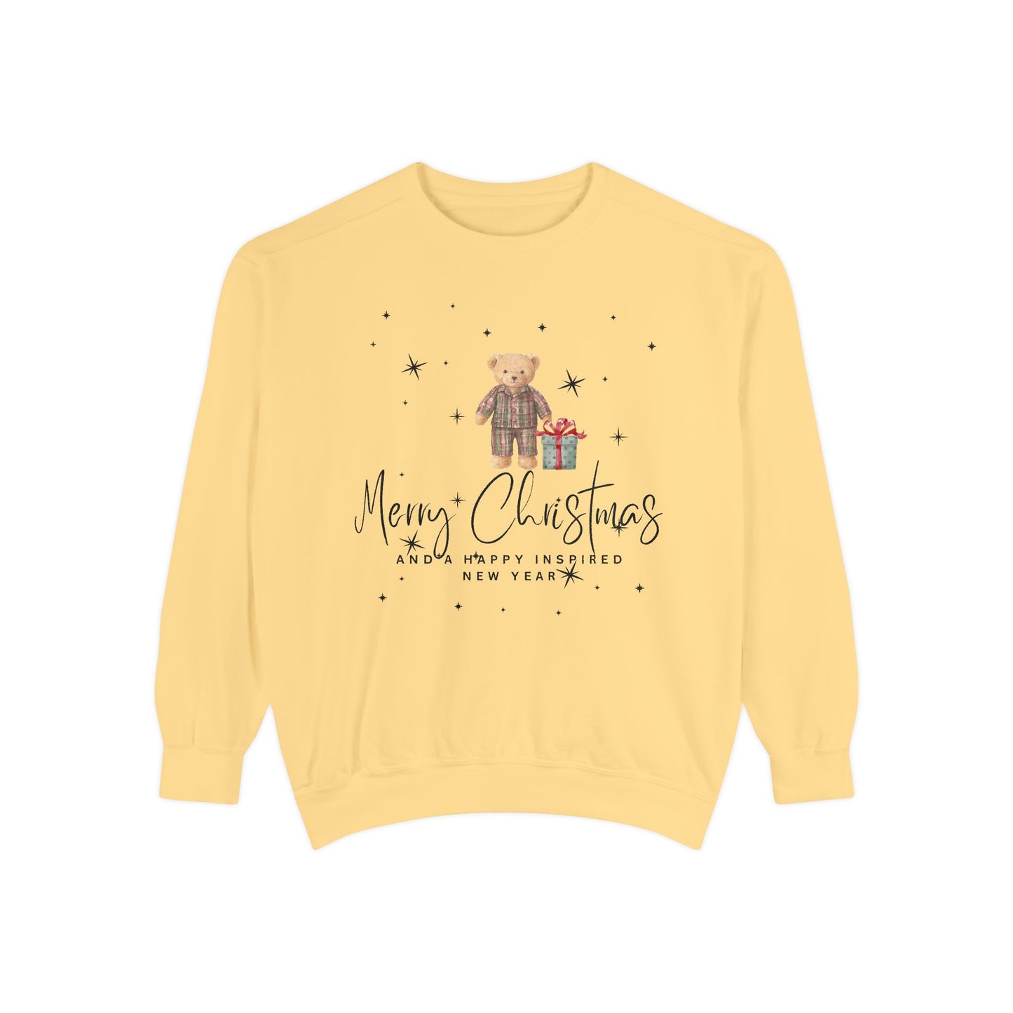 INSPIRED SPECIAL CHRISTMAS EDITION Bear UNISEX Garment-Dyed Sweatshirt