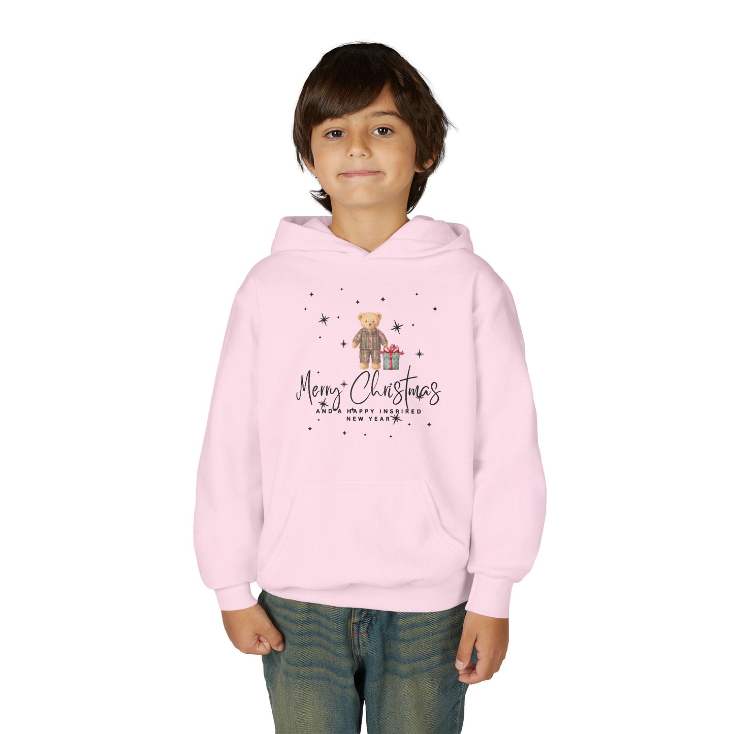 INSPIRED Youth Christmas Teddy Holiday Hoodie